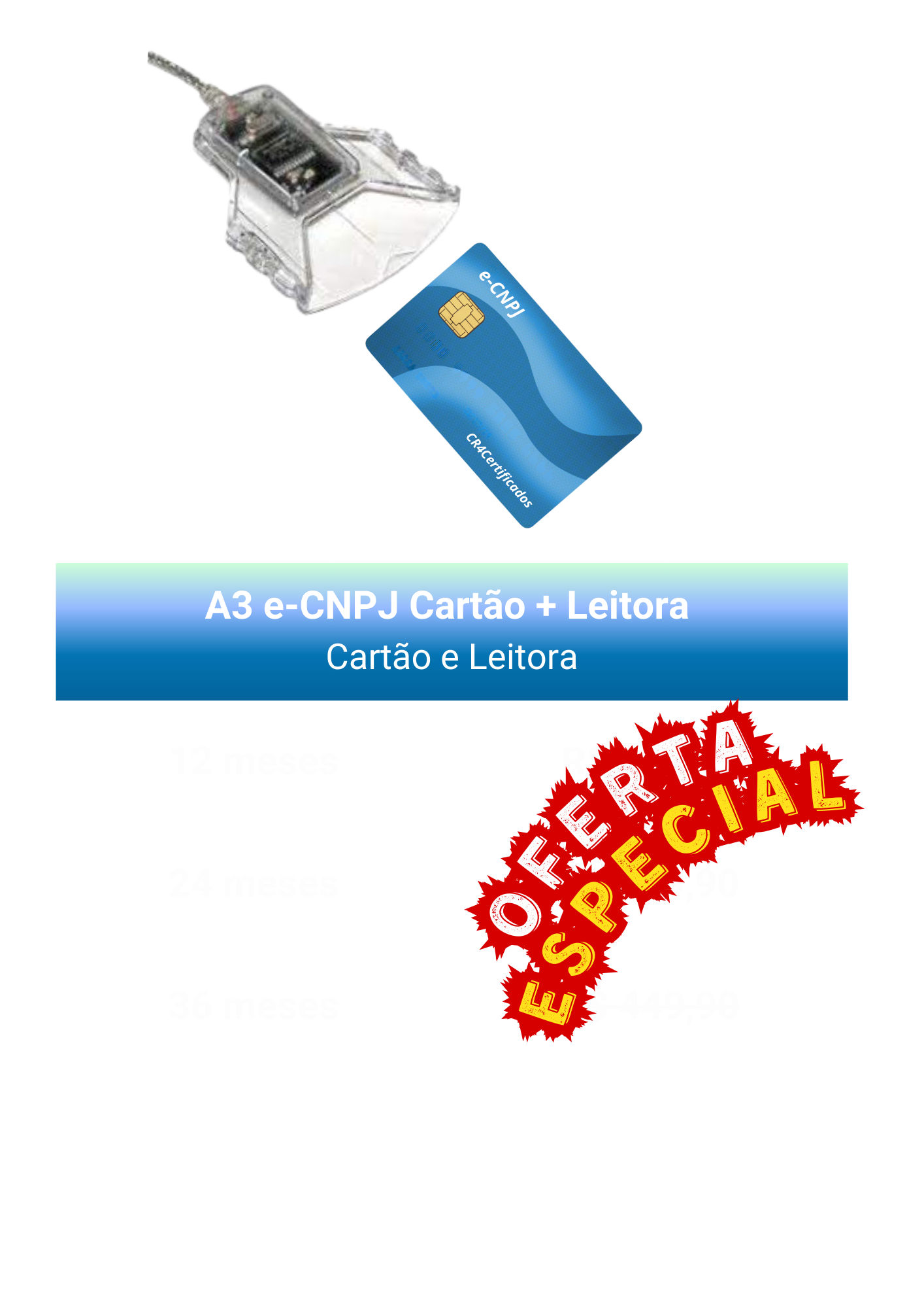 Cartão + Leitora A3 e-CNPJ